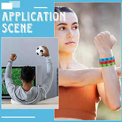 PVC-Fußball-Schlüsselanhänger und Silikonkordel-Armbänder&nbsp;SJEW-GF0001-01