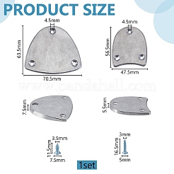 4 Stück Aluminium-Schuhsohlenschutz&nbsp;FIND-WH0149-73B