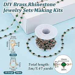 DIY-Sets zur Herstellung von Messing-Strassschmuck&nbsp;DIY-OC0014-15A