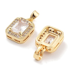 Laiton avec breloques en zircone cubique transparente&nbsp;KK-P271-25G