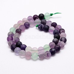 Natürliches Fluorit Perlenstränge&nbsp;G-A163-06-8mm