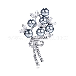 Exquisite Blumen-Brosche aus Strassen&nbsp;PW-WG7FC23-01