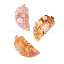 Décorations d'affichage en agate de fleur de cerisier naturel&nbsp;G-PW0004-28