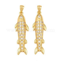 Pendentifs avec zircon cubiques à micro-pavés en laiton&nbsp;CU-CBAB3AD-10G