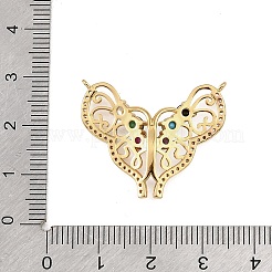 Ciondoli connettore in ottone con pavé di zirconi cubici&nbsp;CU-CBAF17A-14G