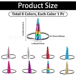 8 diadema elástica con orejas de cuerno de unicornio de tela de 8 colores&nbsp;OHAR-GF0001-50