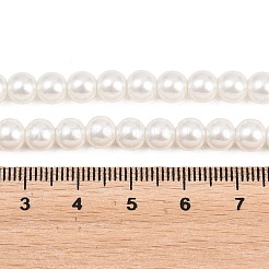 Fili di perle rotonde di perle di vetro tinto ecologico&nbsp;HY-A002-6mm-RB001