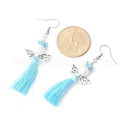 Pendientes colgantes de ángel de acero inoxidable 304&nbsp;EJEW-MZ00410-03