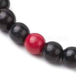 Stretch-Armbänder aus synthetischen türkisfarbenen Perlen für Frauen und Männer&nbsp;BJEW-JB11547-01