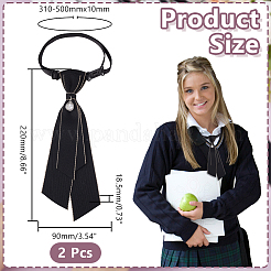 Corbata ajustable de poliéster con resina para mujeres y niñas.&nbsp;AJEW-WH0800-02A