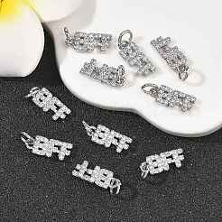 Ciondoli Shegrace in ottone con micro pavé di zirconi cubici trasparenti&nbsp;XGRQ2C218-408P