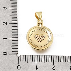 Colgantes de latón con micro pavé de circonitas cúbicas violetas&nbsp;CU-E002-08B-G