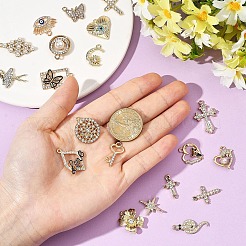 40 stücke 20 stile legierung strass anhänger&nbsp;FIND-YW0009-04