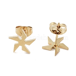 Orecchini a bottone in acciaio inossidabile 304 con placcatura sotto vuoto in PVD per donna&nbsp;EJEW-A048-15G