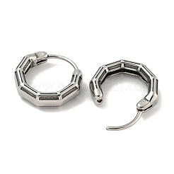 Pendientes de aro de acero inoxidable quirúrgico 316&nbsp;EJEW-D096-12AS-05