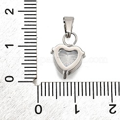 Colgantes de circonita cúbica micropavé de acero inoxidable 304&nbsp;STAS-B086-13P-04