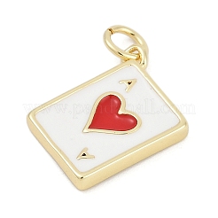 Messing Emaille Anhänger / charms&nbsp;X-KK-G522-44G-02