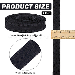 Gerüschte elastische Kordel aus Polyester&nbsp;EW-WH0015-02A