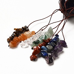 Décorations de pendentif rond en améthyste naturelle&nbsp;G-G997-A05