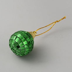 Anhängerdekorationen aus Glas und Schaumstoff mit Discokugeln&nbsp;HJEW-WH0071-53E