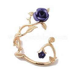 Pendientes de aleación con diseño de escalador de rosas para mujer.&nbsp;EJEW-A096-01B