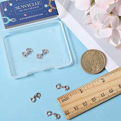 6 Stück Sterling Silber Doppelfederringverschlüsse&nbsp;STER-SC0001-22RG