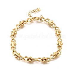 Bracciali a catena con maglie infinite in acciaio inossidabile 304 per donna&nbsp;BJEW-K226-14B-G