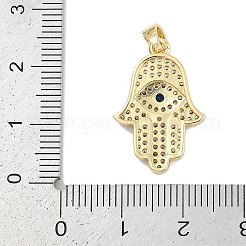 Pendentifs avec zircon cubiques à micro-pavés en laiton&nbsp;KK-Q028-64G