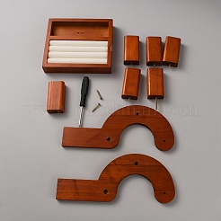 Espositore a torre per braccialetti con barra a T in legno di pino&nbsp;BDIS-WH0003-35