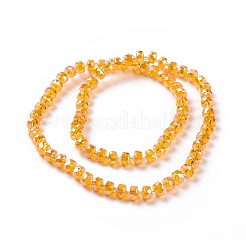 Transparentes perles de verre de galvanoplastie brins&nbsp;GLAA-E036-01A