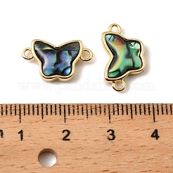 Natürliche Paua-Muschel Schmetterling Verbinder Charms&nbsp;KK-G538-39G