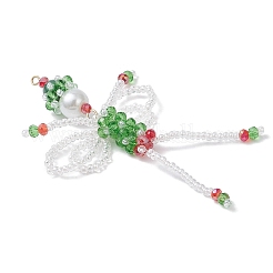 Grands pendentifs de Noël en perles de verre et de lutin&nbsp;PALLOY-MZ01040-01