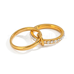 Fingerringe aus 304 Edelstahl mit Mikropavé und Zirkonia für Damen&nbsp;XH8131