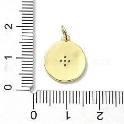 Pendentifs en laiton avec micro pavé de zircone cubique transparent&nbsp;KK-H475-52G-05