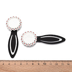 Fassungen für Lesezeichen-Cabochons aus Legierung und Eisen&nbsp;PALLOY-N184-08S