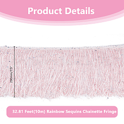 Polyester-Quasten-Spitzenband&nbsp;DIY-WH0430-568