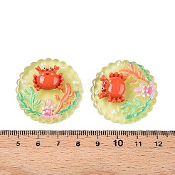 Cabochon in resina tondi piatti a tema oceano&nbsp;CRES-T025-02I