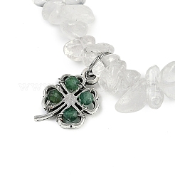 Natürlicher Edelstein Chip wulstiger Ausdehnungs-Armbänder&nbsp;BJEW-JB11193-01