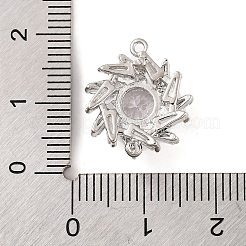Ciondoli connettore in ottone con pavé di zirconi cubici trasparenti&nbsp;KK-S389-40P