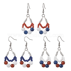 Boucles d'oreilles pendantes en forme de larme en acier inoxydable 304&nbsp;EJEW-MZ00462