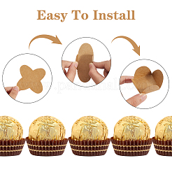 Entretoise en papier kraft avec croix pour chocolat&nbsp;AJEW-CN0004-83C