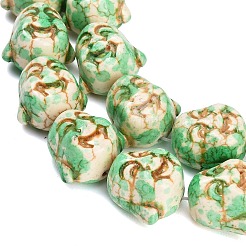 Colliers de perles de turquoise synthétique teintes selon les traditions bouddhistes&nbsp;GG-CBAAE19-01