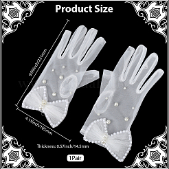 Spitzenhandschuhe für die Braut aus Polyester&nbsp;AJEW-WH20120-23E