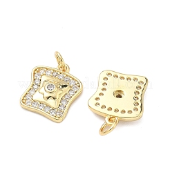 Colgante micropavé cubic zirconia de latón&nbsp;KK-C156-10G