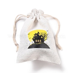 Halloween-Aufbewahrungsbeutel aus Baumwollstoff&nbsp;LS-ABAG-M004-01F