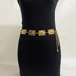 Rechteckige Gliederkette aus tibetischer Legierung für Taille und Bauchketten für Frauen&nbsp;FS-WG1BBEA-01