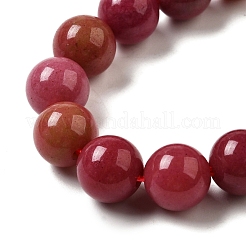 Billes de jade naturelles de teint en malaisades teintes&nbsp;G-G021-02B-19