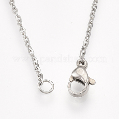 Colliers pendentifs en acier inoxydable 201 anti-ternissement&nbsp;NJEW-T009-JN033-1-45