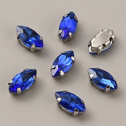 Forma di occhio di cavallo cucita su strass&nbsp;FIND-WH0128-93B-03