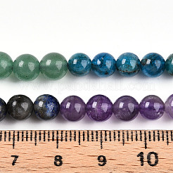 Hilos de cuentas de piedra de siete chakras naturales&nbsp;G-T140-6mm-13A